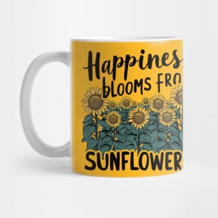 Happiness Blooms From Sunflowers Mug